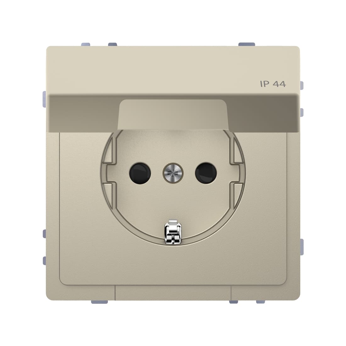 Розетка мех-м, MERTEN, MTN2314-6033, D-Life 16А с крышкой IP44 сахара