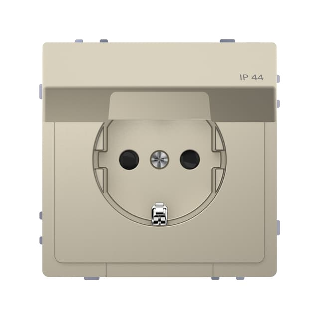 Розетка мех-м, MERTEN, MTN2314-6033, D-Life 16А с крышкой IP44 сахара