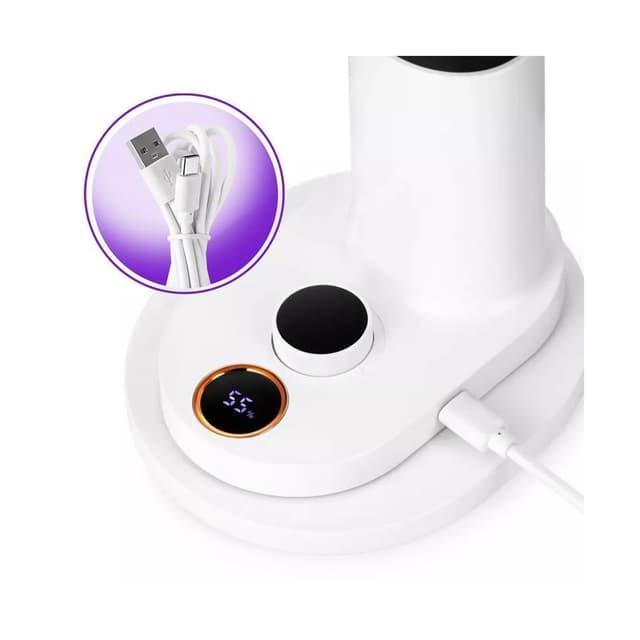 Беспроводной вентилятор, Kitfort, КТ-418, Мощность 5,5 Вт, Регулировка наклона, Дисплей, Пульт ДУ, Время зарядки 3-5 ч, Цвет белый