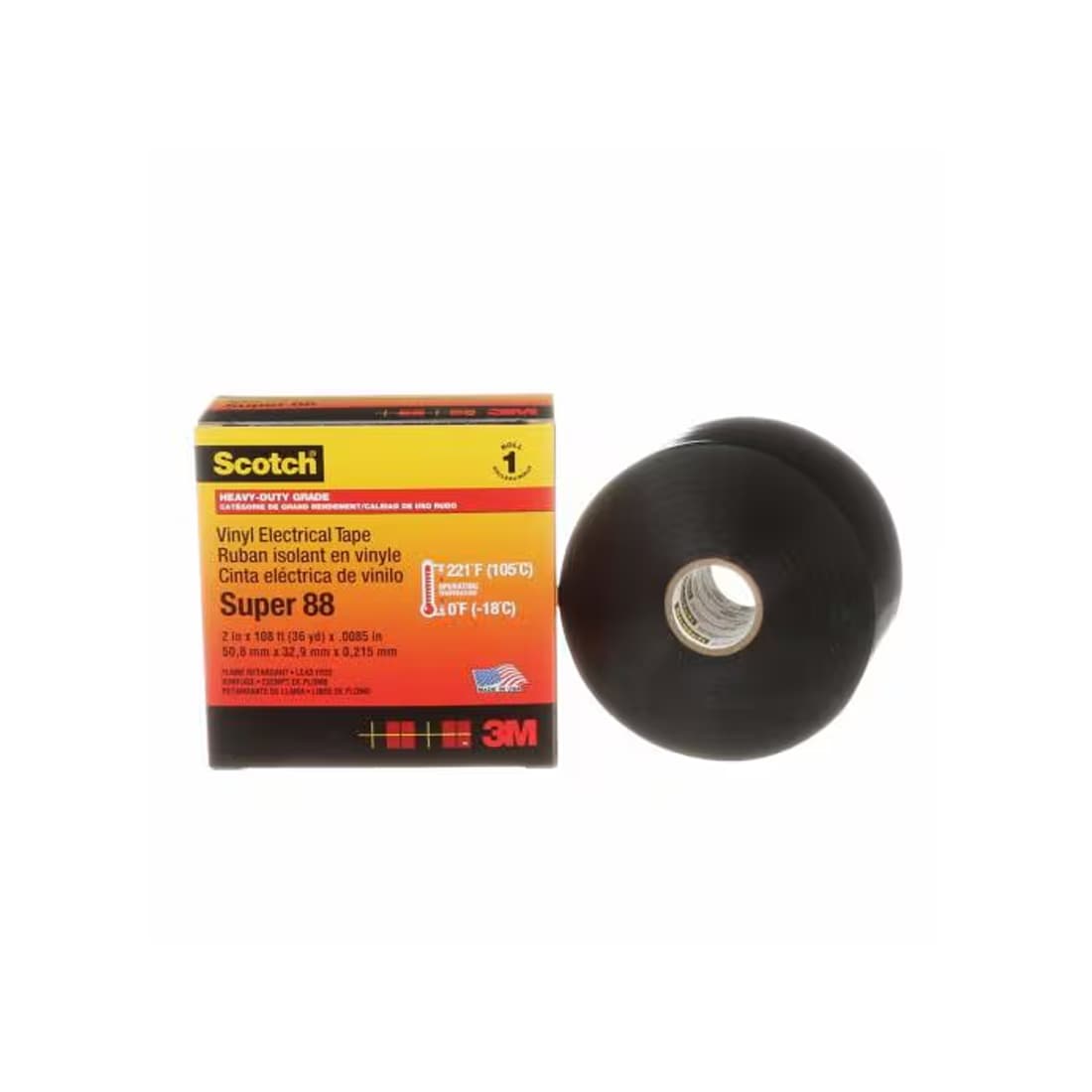 Изоляционная лента,3М, Super 88, 19мм х 20мм, 20 м, черная