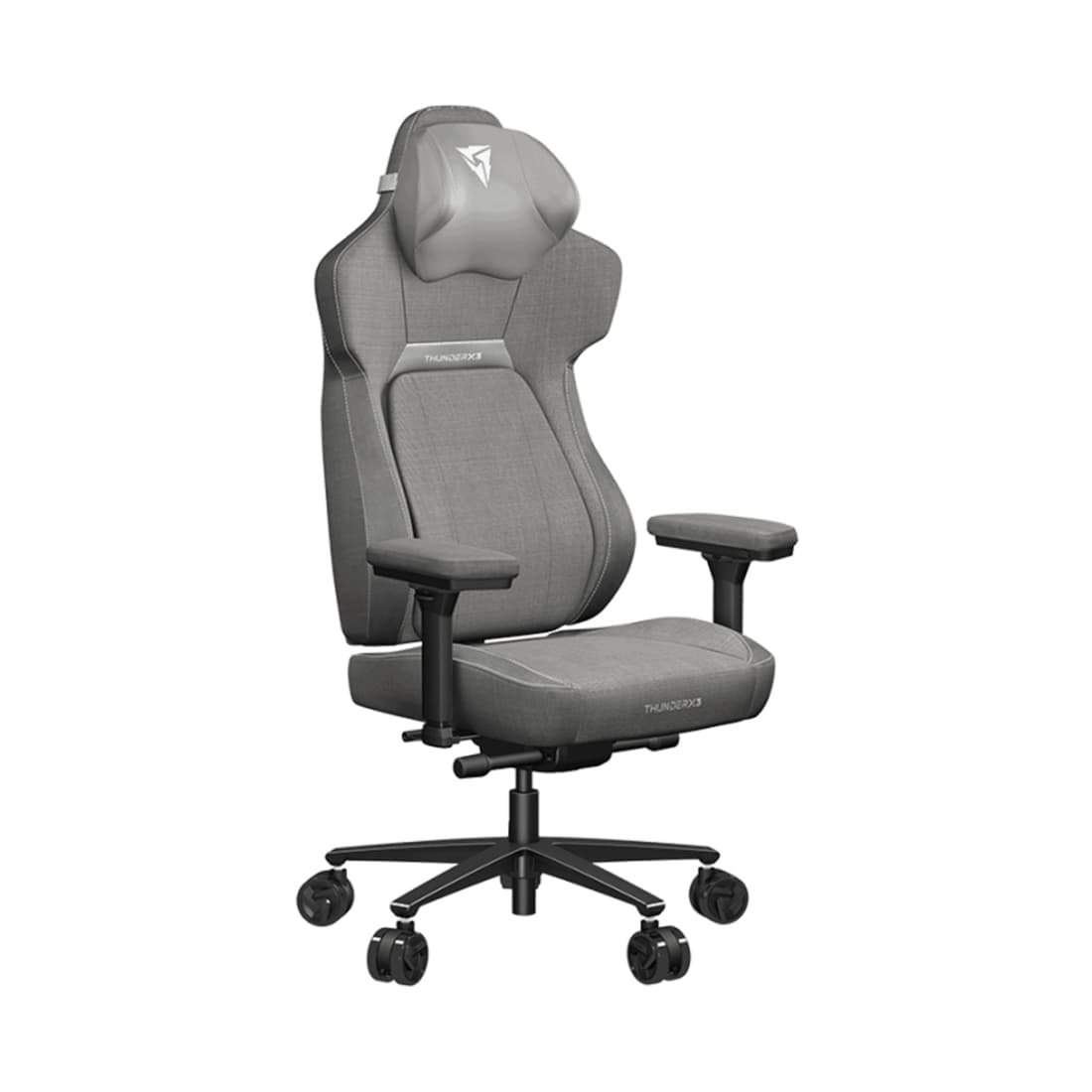 Игровое компьютерное кресло, ThunderX3, CORE-Loft Grey, Тканное покрытие, (Ш)72*(Г)55*(В)134(144) см, Серый