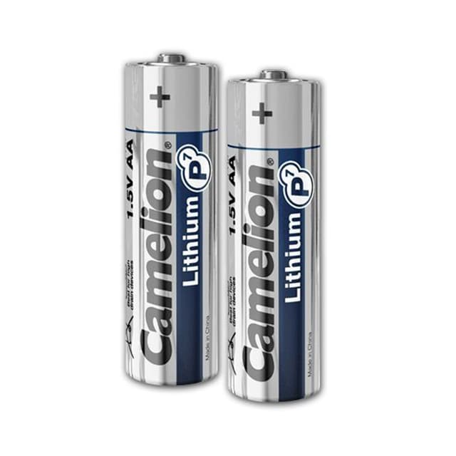 Батарейка, CAMELION, FR6-BP2, Lithium P7, AA, 1.5V, 3000 mAh, 2 шт. в блистере