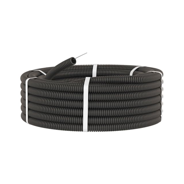 Труба ПНД гибкая гофр., DKC, 71725, д.25мм, лёгкая с протяжкой, 50м, цвет чёрный