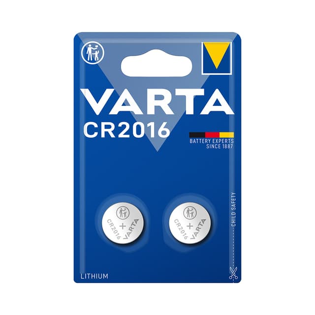 Батарейка, VARTA, CR2016-BP2, Lithium Battery, CR2016, 3V, 2 шт., в блистере