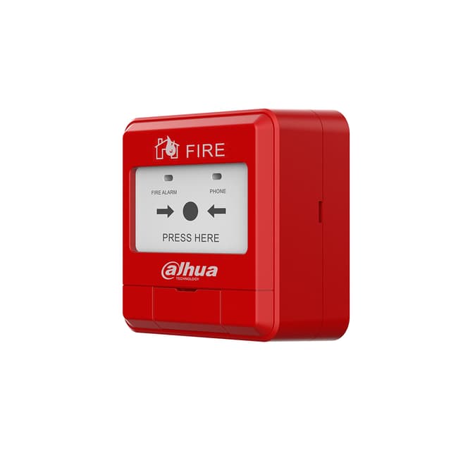 Извещатель пожарный ручной адресный, Dahua, DHI-HY-1200, Адресный ручной извещатель, Двухпроводная, Бесполярная схема