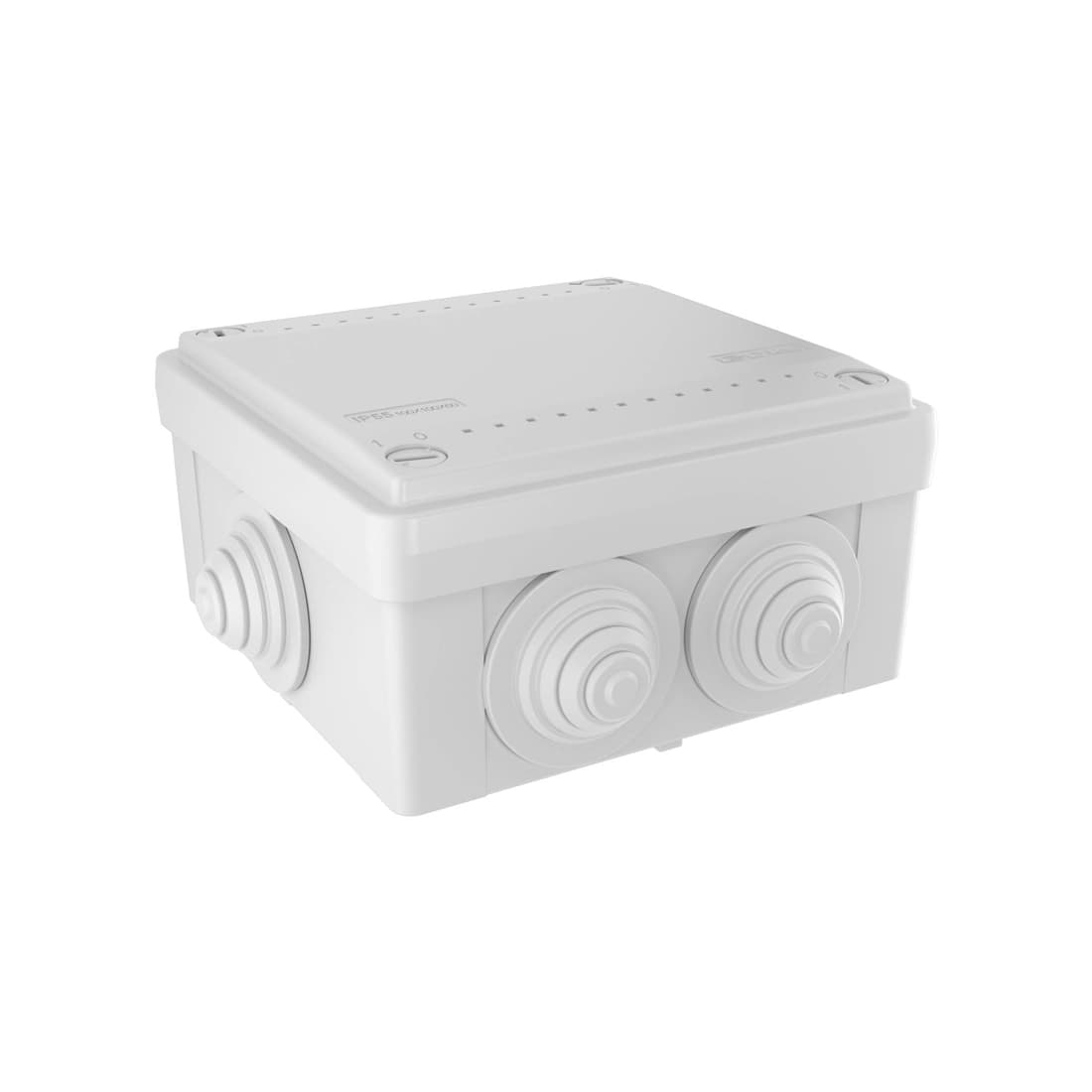 Коробка ответвительная с 6 кабельными вводами, DKC, 53801, д.25мм, IP55, 100х100х50 мм