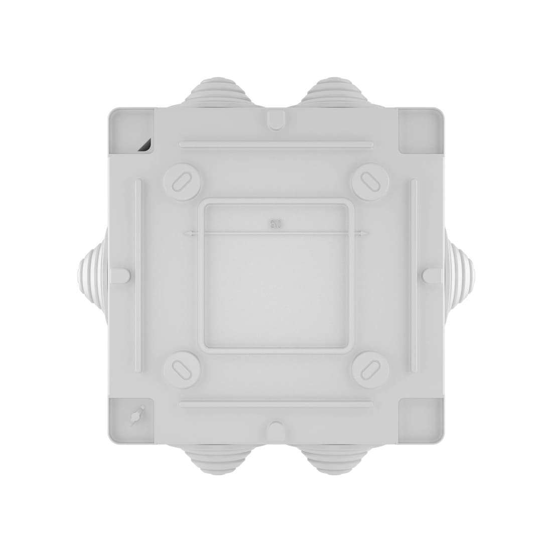 Коробка ответвительная с 6 кабельными вводами, DKC, 53801, д.25мм, IP55, 100х100х50 мм