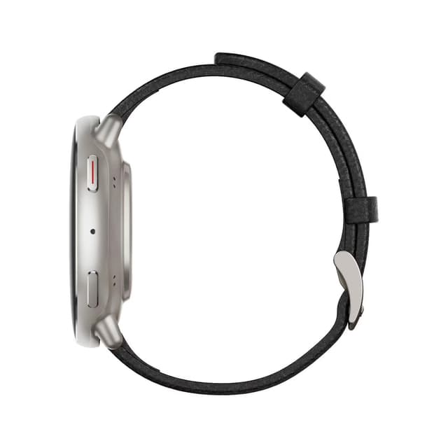 Смарт часы, Amazfit, Active 2 Round A2437 Black Leather, Дисплей 1.32" AMOLED HD, Разрешение 353 PPI, Яркость до 2000 нит, Сапфировое стекло, Водонепроницаемость (5 АТМ), Пятиспутниковое позиционирование, Батарея 270 мАч, Черный кожаный ремешок