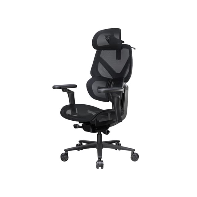 Игровое компьютерное кресло, ThunderX3, FLEX Pro-Mesh Black, Воздухопроницаемое сетчатое покрытие, (Ш)85*(Г)50*(В)120 (140) см,Чёрный