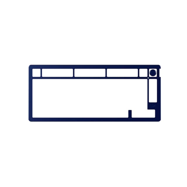 Запчасть к клавиатуре верхняя панель, HyperX, Alloy Rise 75, 85U15AA, Алюминий, Темно-синий