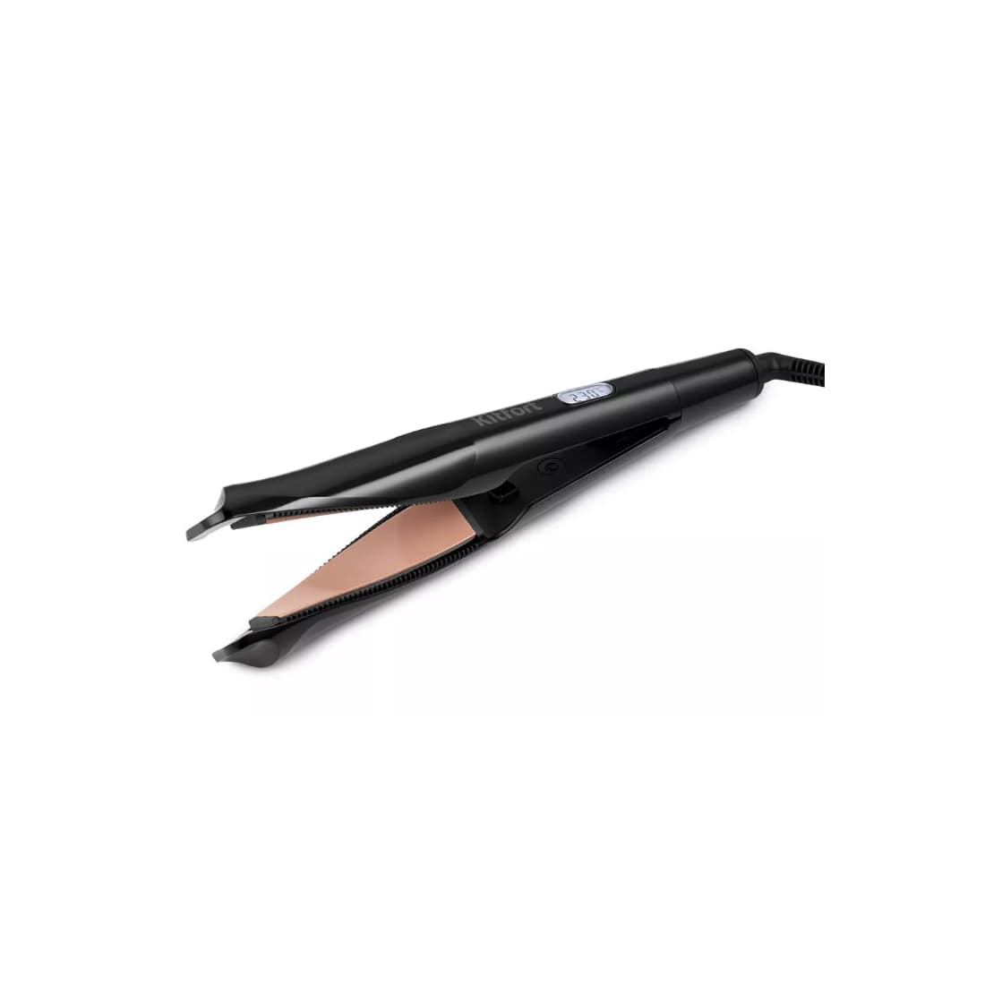 Выпрямитель для волос, Kitfort, КТ-3225, 11 режимов, Температура нагрева 130-230°C, Керамическое покрытие, Дисплей, Время нагрева 30 сек, Мощность 45 Вт, Черный