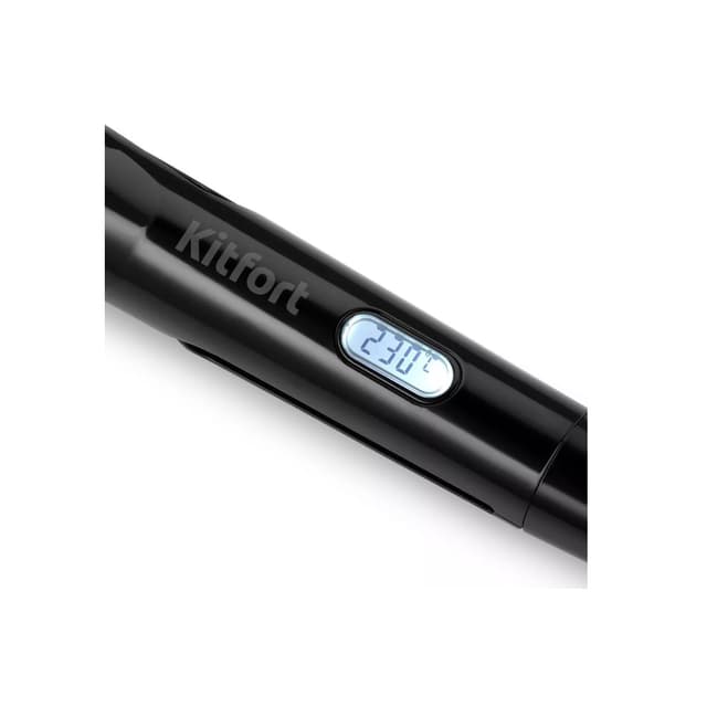Выпрямитель для волос, Kitfort, КТ-3225, 11 режимов, Температура нагрева 130-230°C, Керамическое покрытие, Дисплей, Время нагрева 30 сек, Мощность 45 Вт, Черный
