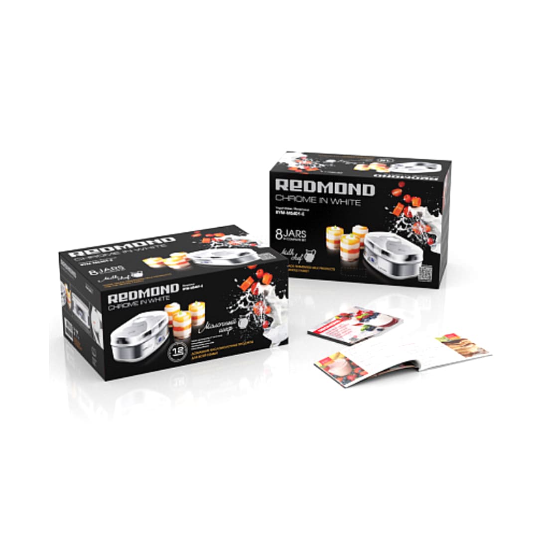 Йогуртница, Redmond, RYM-M5401-E,Тип управления электронный,Мощность 50 Вт,Напряжение 220-240 В, 50/60 Гц,Защита от поражения электрическим током класс II,Материал корпуса пластик нержавеющая сталь,Материал баночек для йогурта стекло