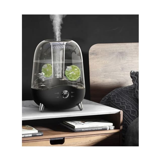 Увлажнитель воздуха, Deerma, DEM-F327W, Номинальная мощность 25 Вт, Объем 5 л, Стерилизация УФ-облучением, Скорость испарения 300 мл/ч, Черный