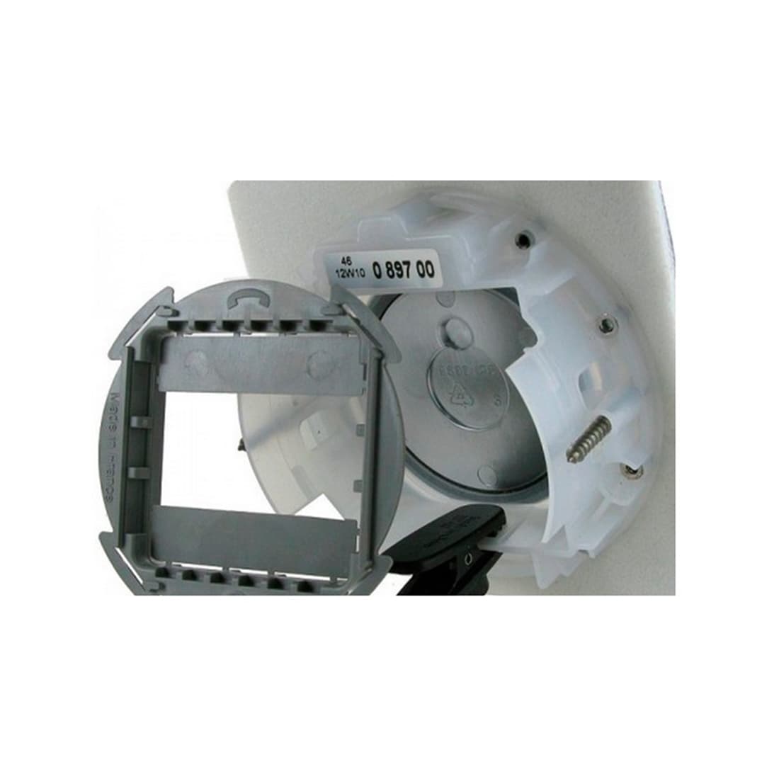 Встраиваемый розеточный блок, Legrand, 089700, 2 модуля, Нержавеющая сталь IP44