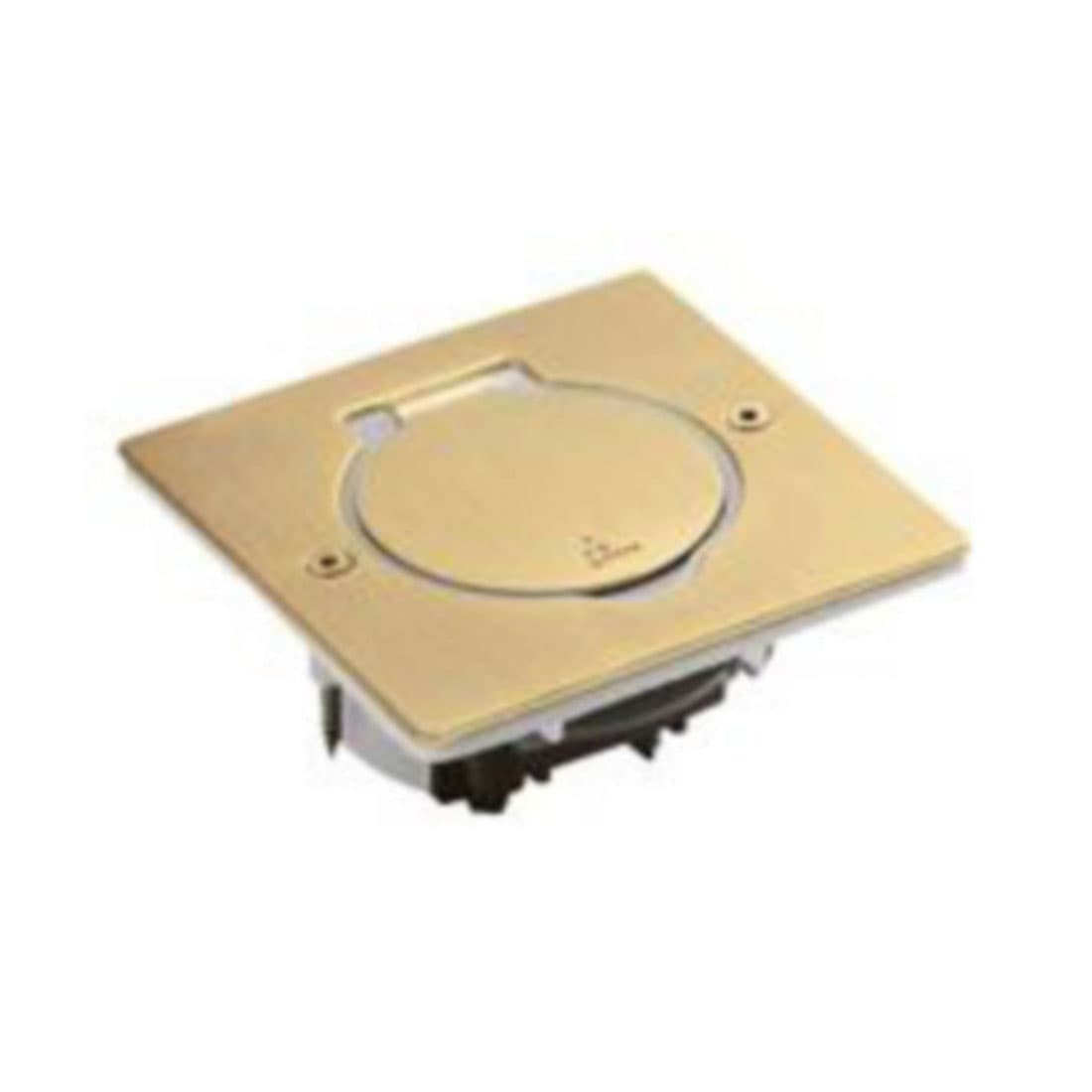 Встраиваемый влагозащитный розеточный лючок, Legrand, 089710, на 2 модуля, для установки в бетон, Цвет Бронза