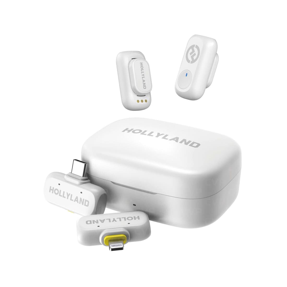 Петличный микрофон, Hollyland, Lark A1 Combo, 48 кГц/24 бит Hi-Fi звук, 3-уровневое интеллектуальное шумоподавление, Универсальная совместимость, Регулировка эквалайзера и реверберации, Автоматическая защита от перегрузки, Срок службы батареи 54 часа, Диапазон прямой видимости 200 м, Компактная магнитная конструкция, 6-уровневая регулировка усилени, Белый