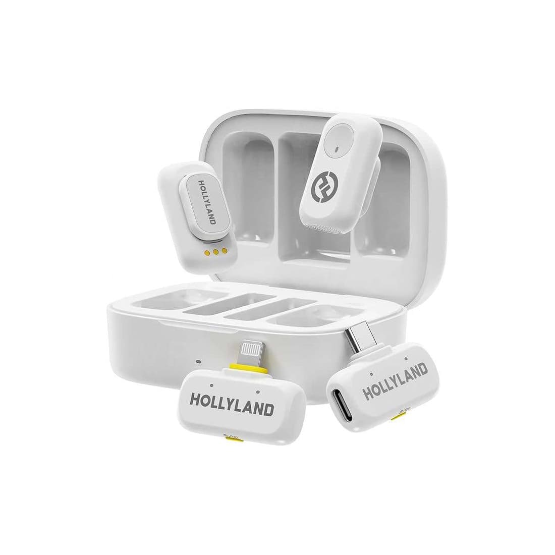 Петличный микрофон, Hollyland, Lark A1 Combo, 48 кГц/24 бит Hi-Fi звук, 3-уровневое интеллектуальное шумоподавление, Универсальная совместимость, Регулировка эквалайзера и реверберации, Автоматическая защита от перегрузки, Срок службы батареи 54 часа, Диапазон прямой видимости 200 м, Компактная магнитная конструкция, 6-уровневая регулировка усилени, Белый