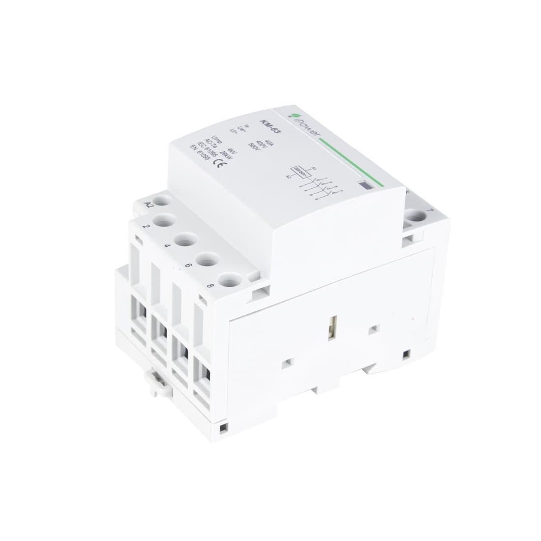 Контактор модульный, iPower, КМ-63 4Р 40А, АС 220-240V