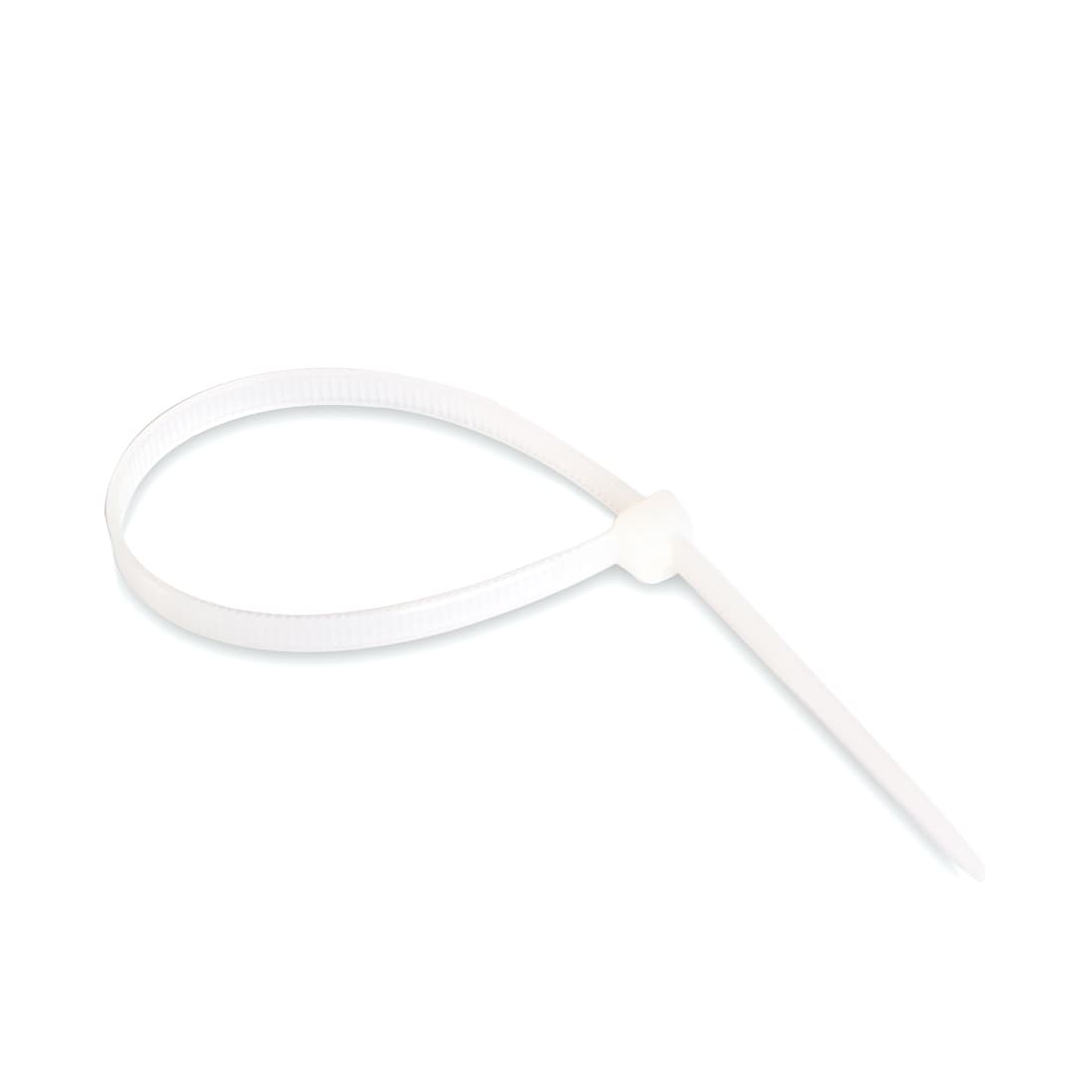 Хомут нейлоновый, Deluxe, СП 3.6*100 мм (Б), белый (100 штук в упаковке)