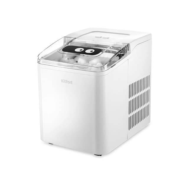 Льдогенератор, Kitfort, KT-1816, Мощность 120 Вт, Ёмкость резервуара 1.5 л, Количество хладагента 20 г, Уровень шума 50 дБ, Белый