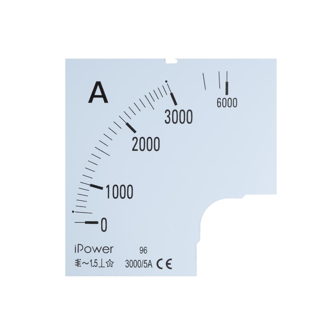 Шкала для амперметра, iPower, 3000/5 96*96 (scale)