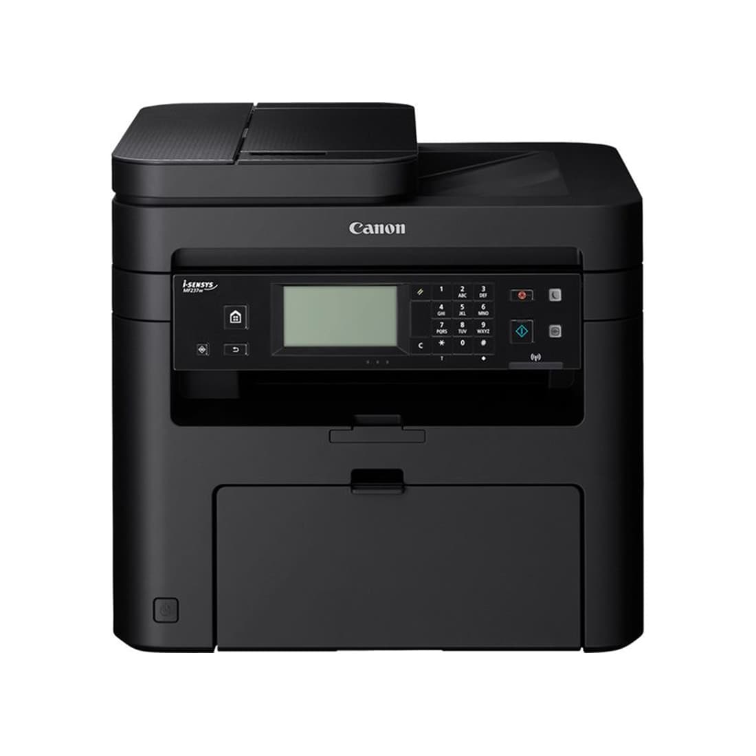 Монохромное МФУ, Canon, i-SENSYS MF237W BUNDLE, 1418C170AA, Лазерное, A4, 23 стр./мин., Подача 251 лист, Односторонний автоподатчик документов, ЖК дисплей, 256 МБ RAM, USB 2.0, Ethernet 10/100, Wi-Fi