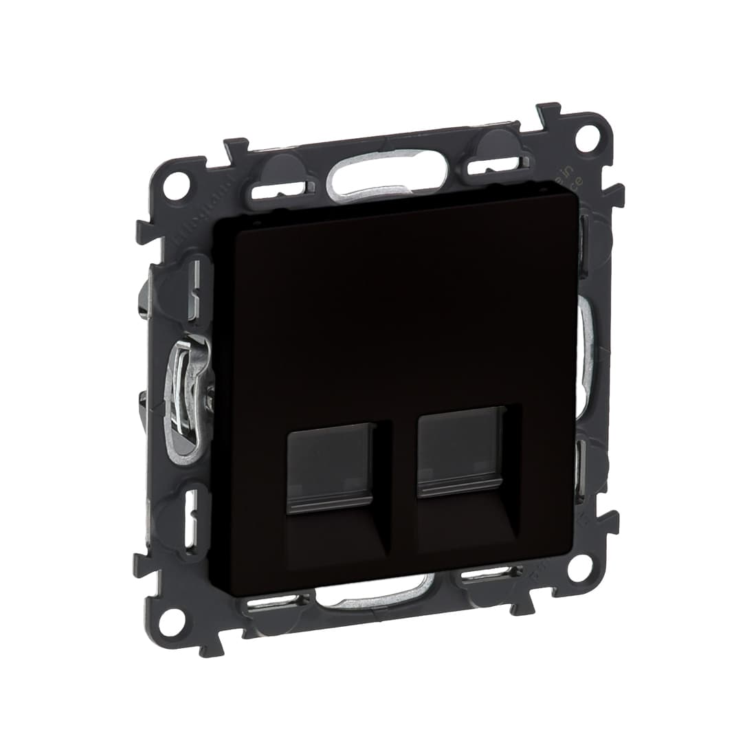 Информационная розетка двойная, Legrand, 756343 Valena Life, RJ45 Кат.6 UTP с лиц. пан. антрацит