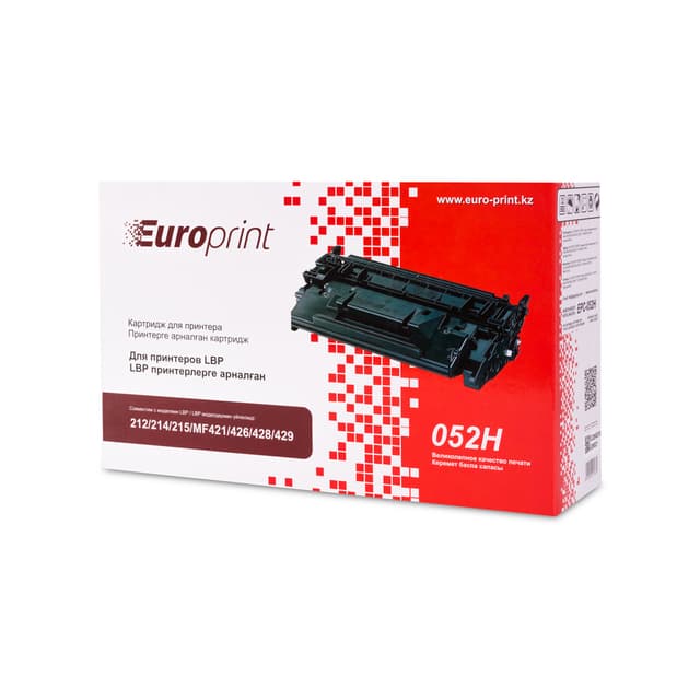 Картридж, Europrint, EPC-052H, Для принтеров Canon LBP212/214/215/MF421/426/428/429, 9200 страниц.