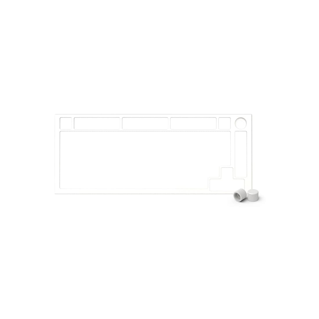 Запчасть к клавиатуре верхняя панель, Glorious, GMMK Pro Top Frame, GLO-ACC-P75-TF-EW, алюминий, белый