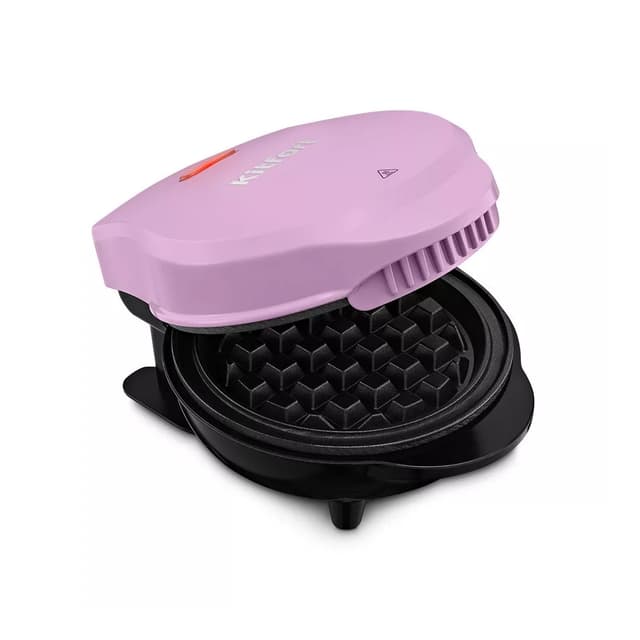 Вафельница для бельгийских вафель, Kitfort, КТ-3685, Количество видов панелей 1 шт, Формы бельгийские вафли, Антипригарное покрытие, Размер пластин 12.5 см, Материал корпуса пластик , Цвет розовый