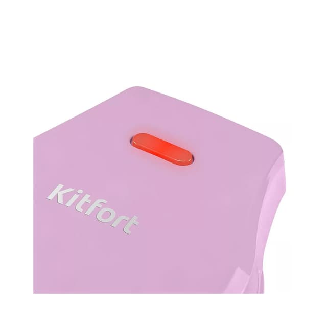 Вафельница для бельгийских вафель, Kitfort, КТ-3685, Количество видов панелей 1 шт, Формы бельгийские вафли, Антипригарное покрытие, Размер пластин 12.5 см, Материал корпуса пластик , Цвет розовый