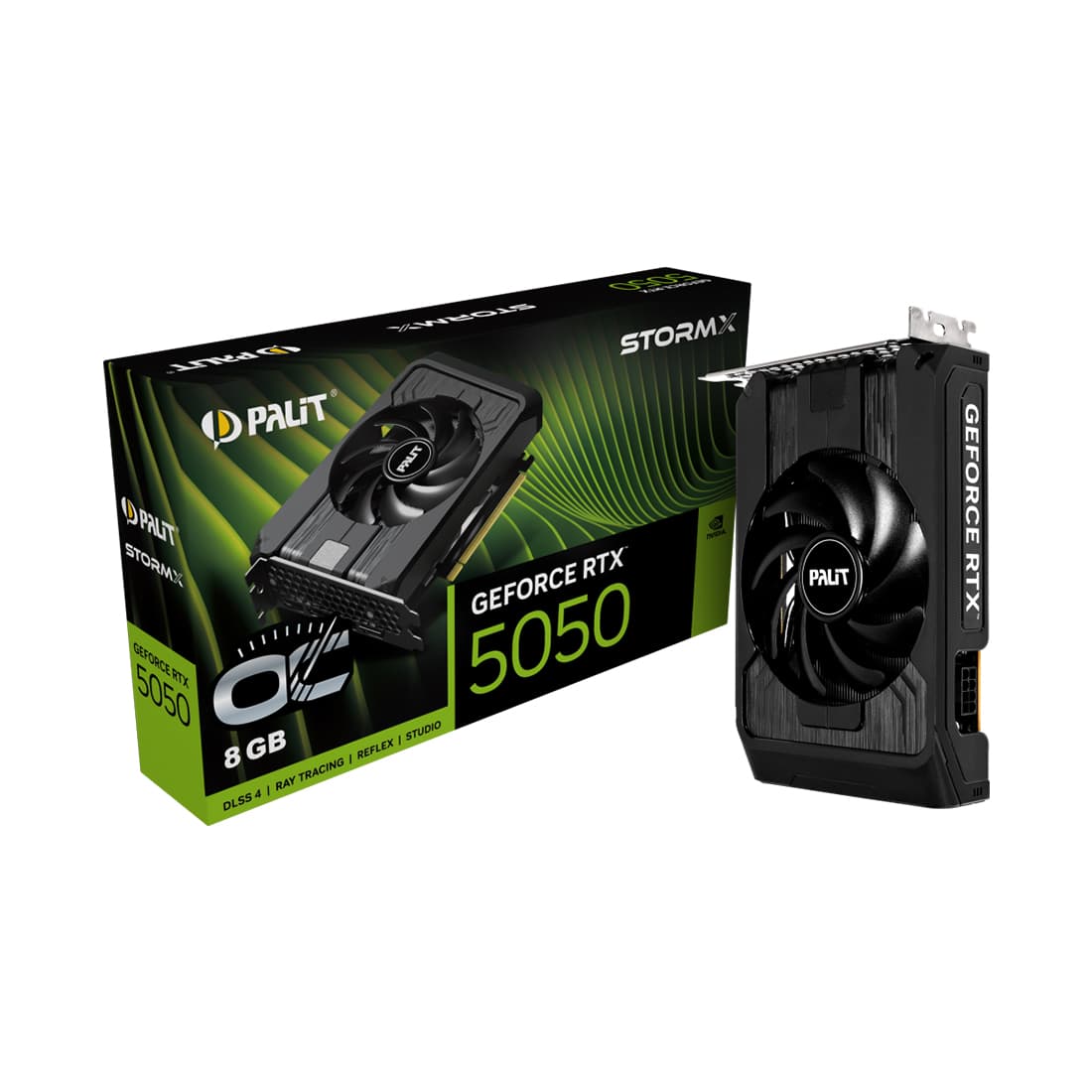 Видеокарта, PALIT, RTX5050 STORMX OC 8G (4710562245431), (NE65050T19P1-GB2070F), GDDR6, 128bit, 3-DP, HDMI, 169.9*118*39.8 мм, Цветная коробка