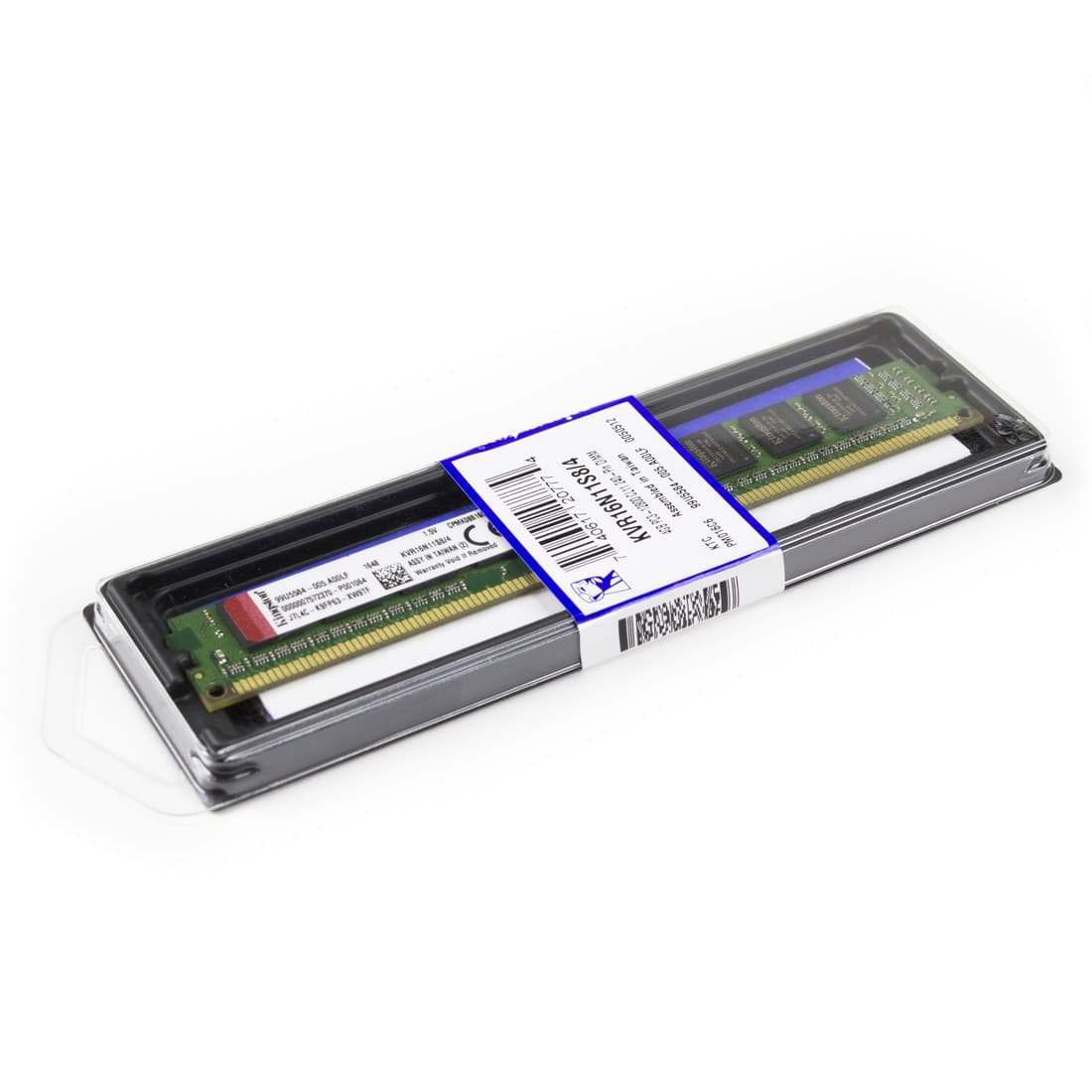 Модуль памяти, Kingston, KVR16N11S8/4WP DDR3, 4GB, DIMM <PC3-12800/1600MHz> CL11, 8 chip