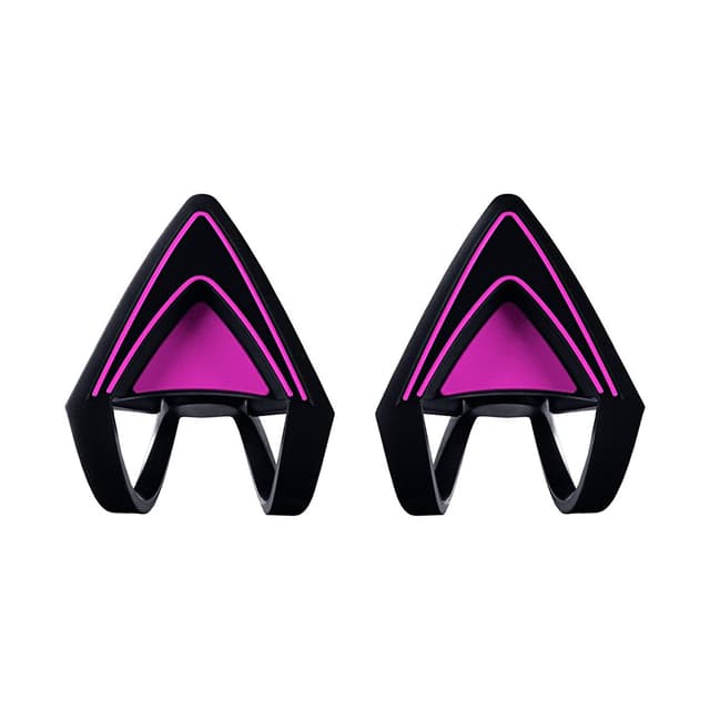 Накладные кошачьи ушки на гарнитуру, Razer, Kitty Ears for Kraken (Neon Purple), RC21-01140100-W3M1, Регулируемый дизайн для различных образов, Прочный и водонепроницаемый для беспроблемного использования, 20 гр, Неоново- фиолетовый