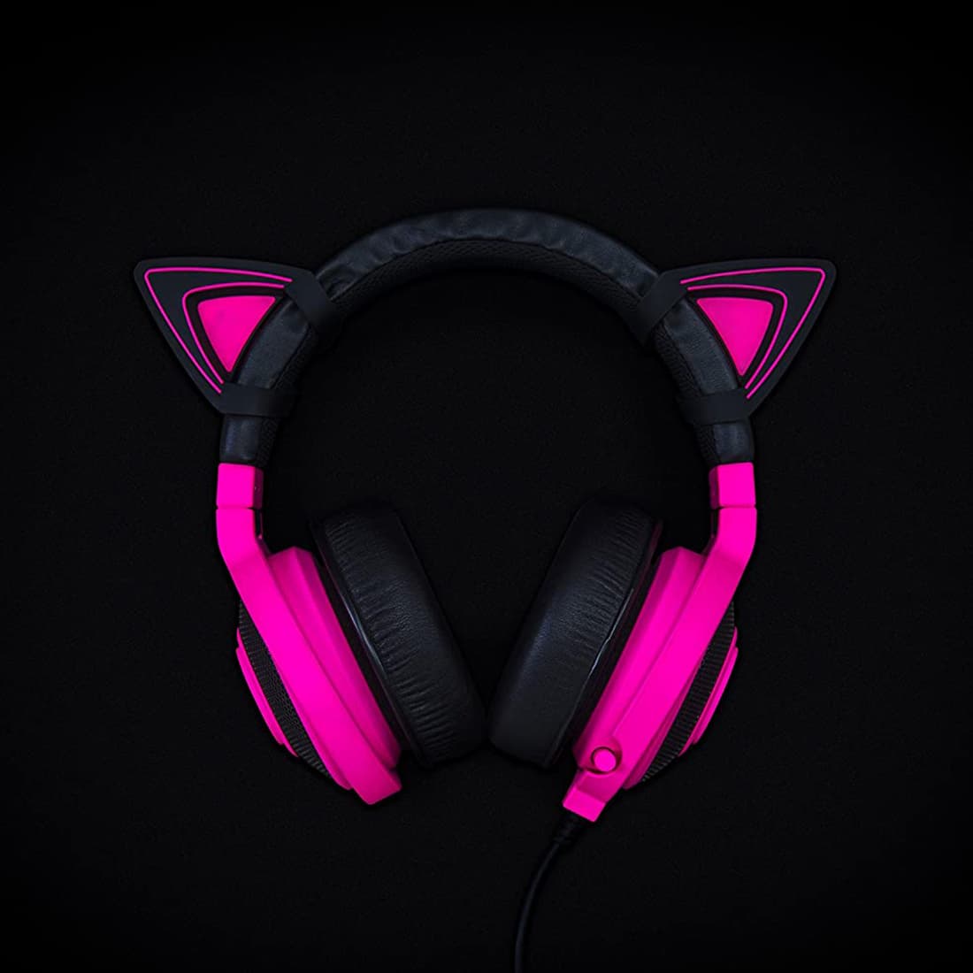 Накладные кошачьи ушки на гарнитуру, Razer, Kitty Ears for Kraken (Neon Purple), RC21-01140100-W3M1, Регулируемый дизайн для различных образов, Прочный и водонепроницаемый для беспроблемного использования, 20 гр, Неоново- фиолетовый