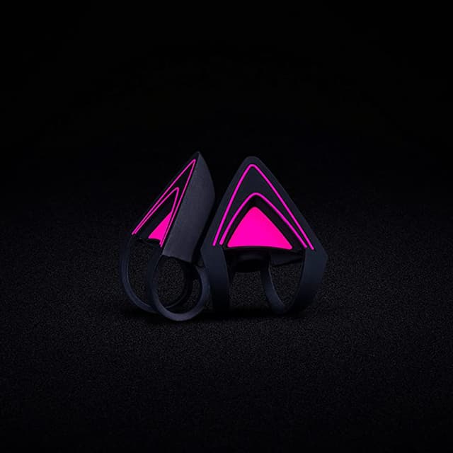 Накладные кошачьи ушки на гарнитуру, Razer, Kitty Ears for Kraken (Neon Purple), RC21-01140100-W3M1, Регулируемый дизайн для различных образов, Прочный и водонепроницаемый для беспроблемного использования, 20 гр, Неоново- фиолетовый