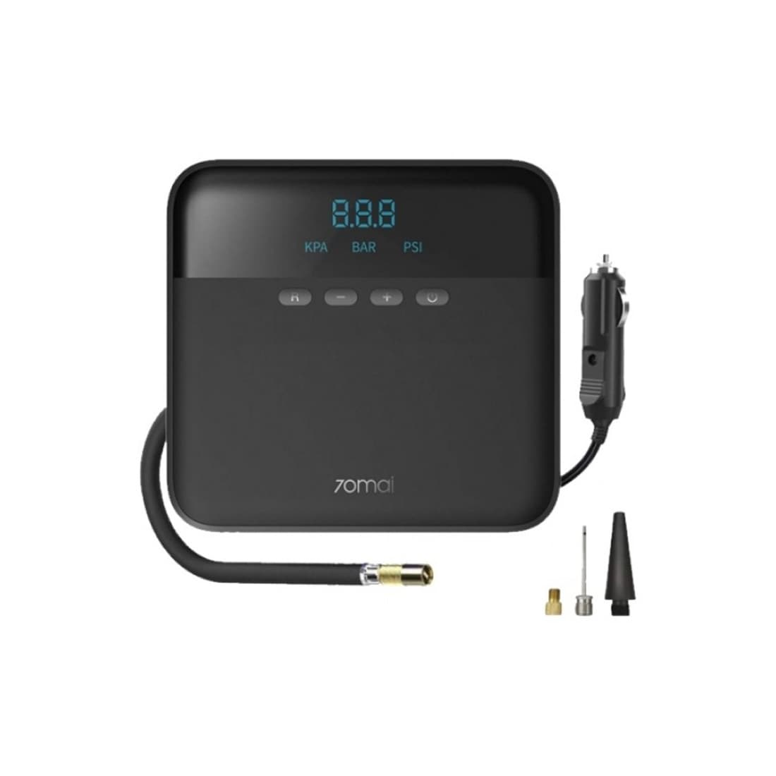 Автомобильный компрессор, 70mai, Air Compressor Lite TP03, Рабочее напряжение DC 12V, Максимальный рабочий ток 10А, Максимальное давление воздуха 11 bar (160 psi), Размеры 164*148*54 мм, Температура хранения от -30С до 80С, Рабочая температура от -20С до 70С, Черный