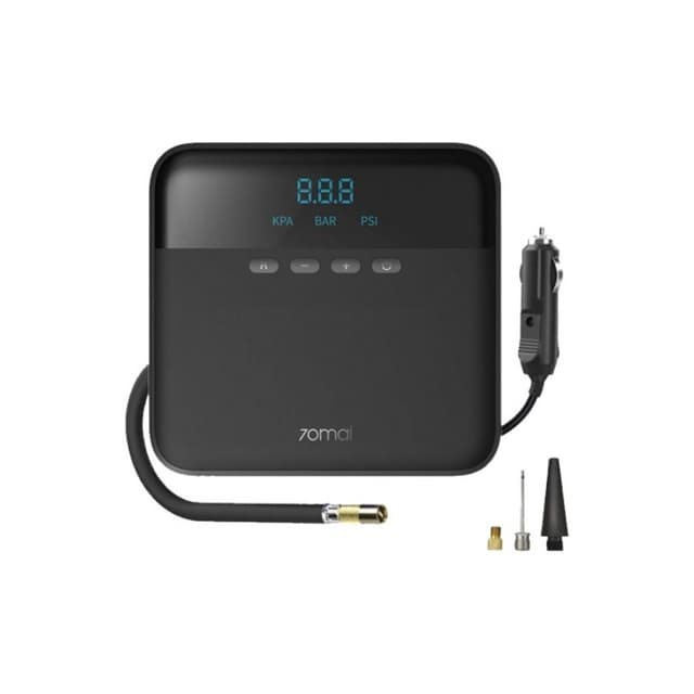 Автомобильный компрессор, 70mai, Air Compressor Lite TP03, Рабочее напряжение DC 12V, Максимальный рабочий ток 10А, Максимальное давление воздуха 11 bar (160 psi), Размеры 164*148*54 мм, Температура хранения от -30С до 80С, Рабочая температура от -20С до 70С, Черный