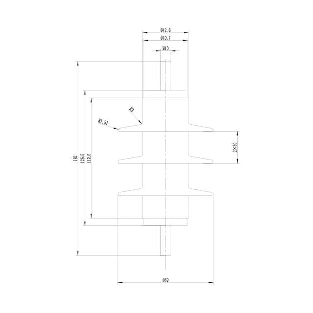 Ограничитель перенапряжения, Deluxe, HY5WS-10/30, 6000 В