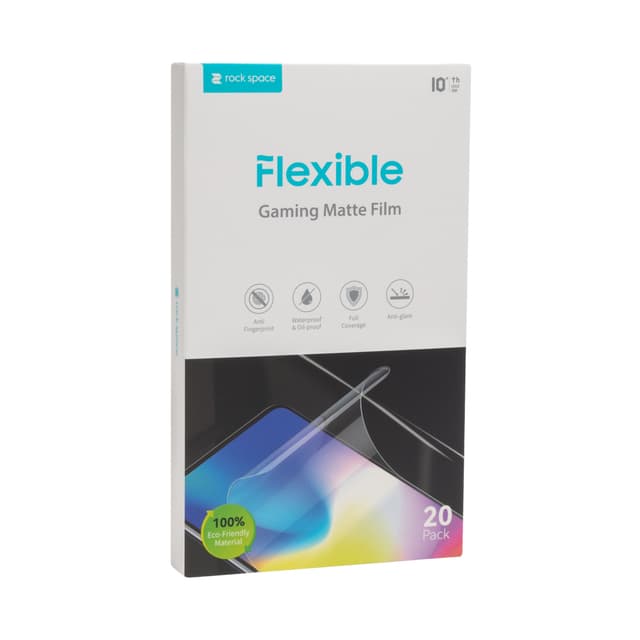 Игровая матовая пленка, Rock Space, 180MS-01Y (6941402767730), Толщина 0.14 мм, Матовая, Самовосстановление, В упаковке 20 шт, Размер S (до 7 дюймов)