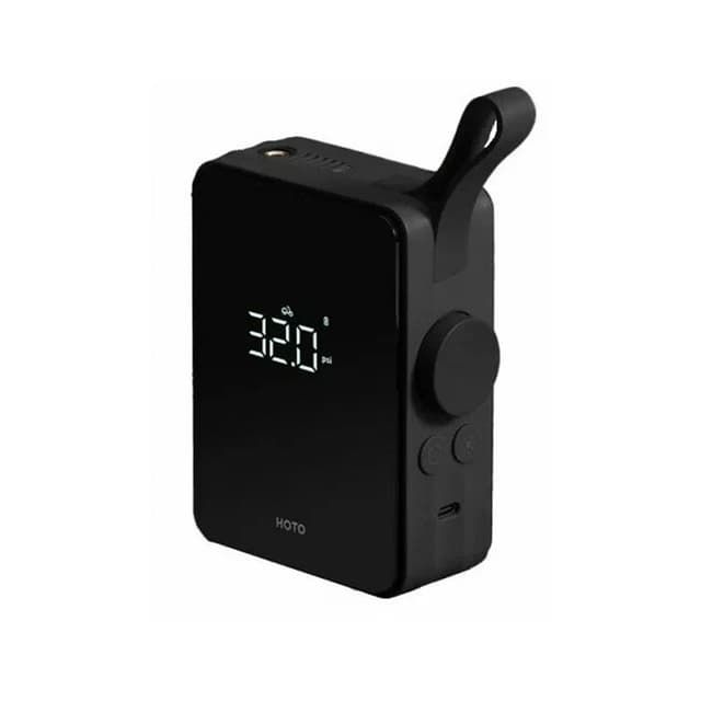Портативный аккумуляторный компрессор, HOTO, Portable Electric Tire Inflator QWCQB001, Черный
