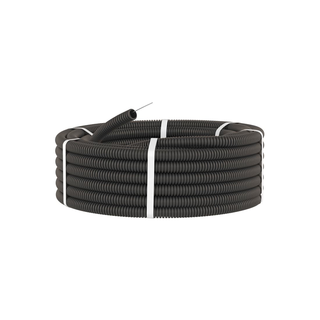 Труба ПНД гибкая гофр., DKC, 71732, д.32мм, лёгкая с протяжкой, 25м, цвет чёрный