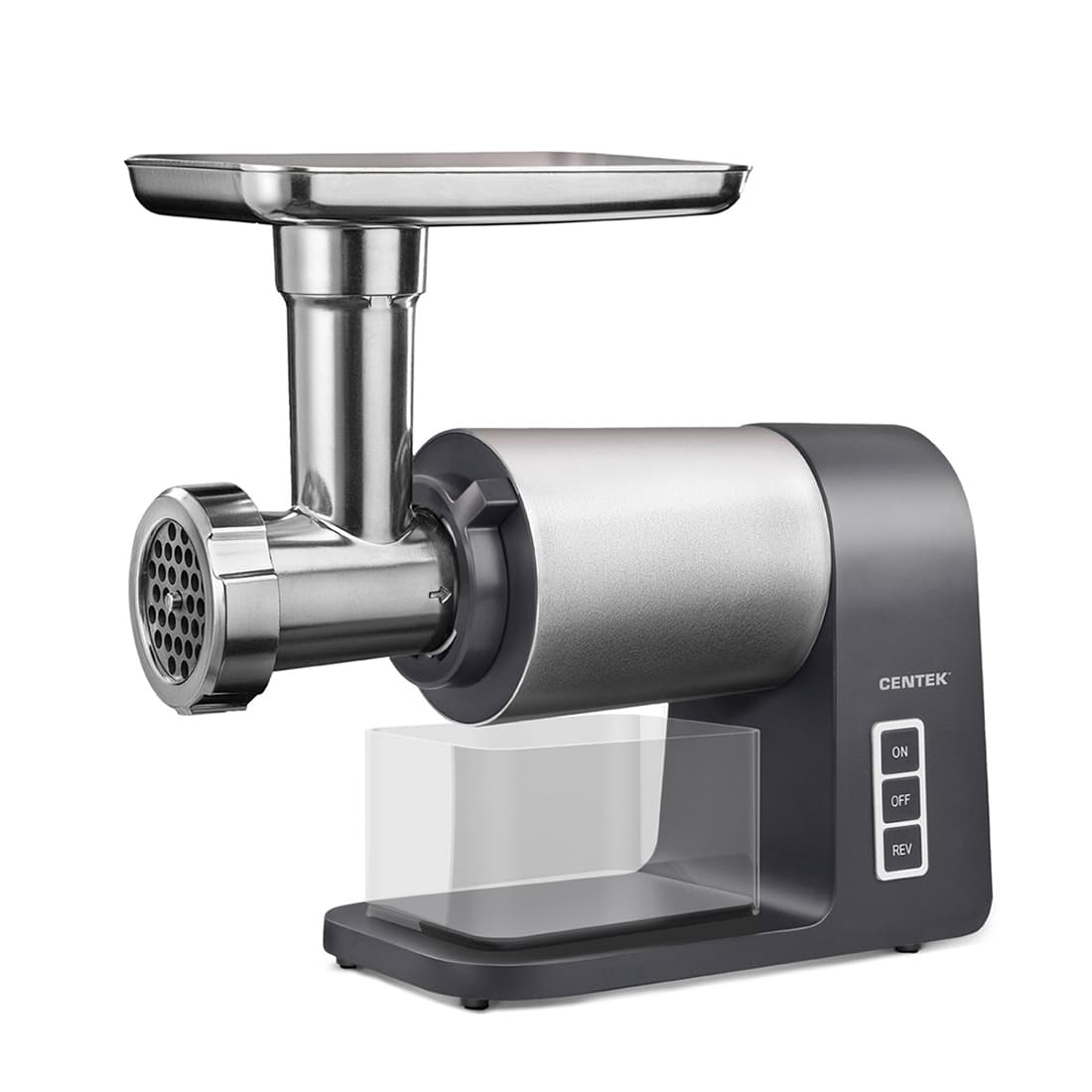 Мясорубка, Centek, CT-1607, 3000Bт, DC мотор, 3 диска, Алюм.лоток, Насадки колбас и кеббе