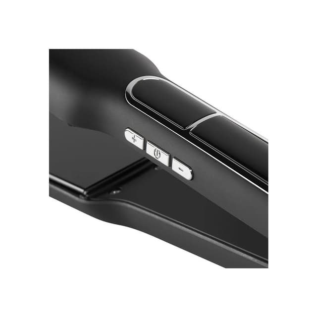 Выпрямитель для волос, Redmond, HS1713, Электронный тип управления, Плавающие пластины, 5 температурных режимов, Температура нагрева 150-230 °C, Керамическое покрытие, Дисплей, Петля для подвешивания, Вращающийся шнур, Черный/ Серебро