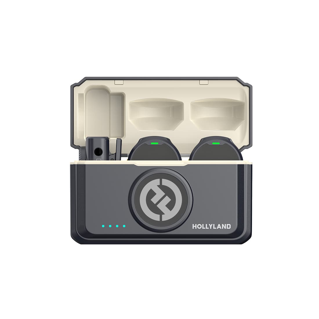 Петличный микрофон, Hollyland, Lark M2 Camera (Duo Shine Charcoal), Размер кнопки, 48 кГц/24 бит Hi-Fi звук, Подавление окружающего шума, Универсальная совместимость, Черный