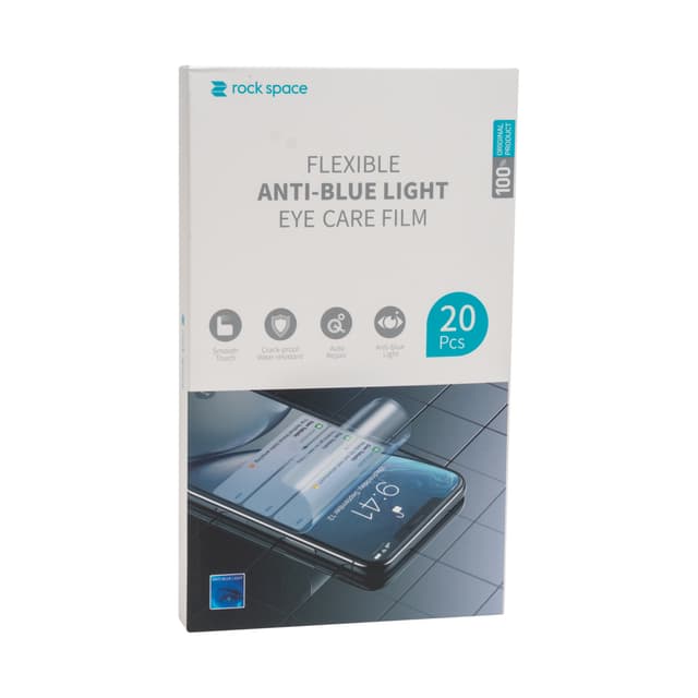 Пленка с защитой от синего света, Rock Space, 180L-01Y (6941402736651), Толщина 0.14 мм, Прозрачная, Самовосстановление, В упаковке 20 шт, Размер S (до 7 дюймов)