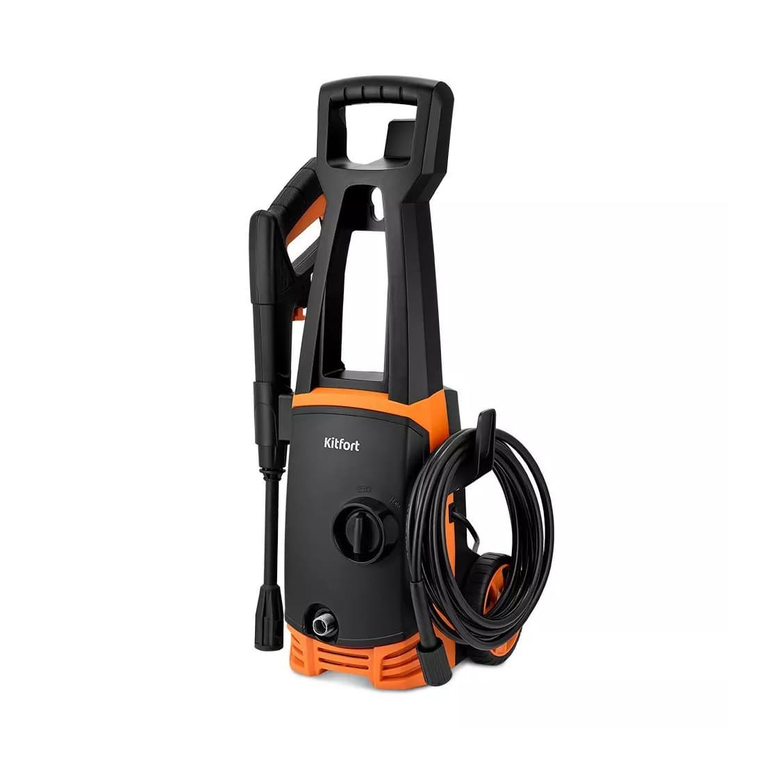 Мойка высокого давления, Kitfort, КТ-9165, Мощность 1600 Вт, Номинальное давление 9 МПа, Максимальное давление 13 МПа, Номинальный расход воды 5,2 л/мин, Максимальный расход воды 8,0 л/мин, Уровень шума до 92 дБ , Цвет черный/оранжевый