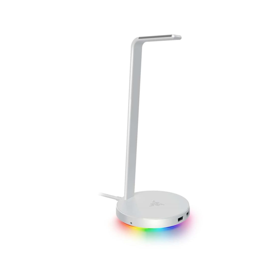 Подставка для наушников, Razer, Base Station V2 Chroma, RC21-01510300-R3M1, 2*USB 3.1, Razer Chroma RGB, Алюминиевая конструкция, Противоскользящая основа, Белый