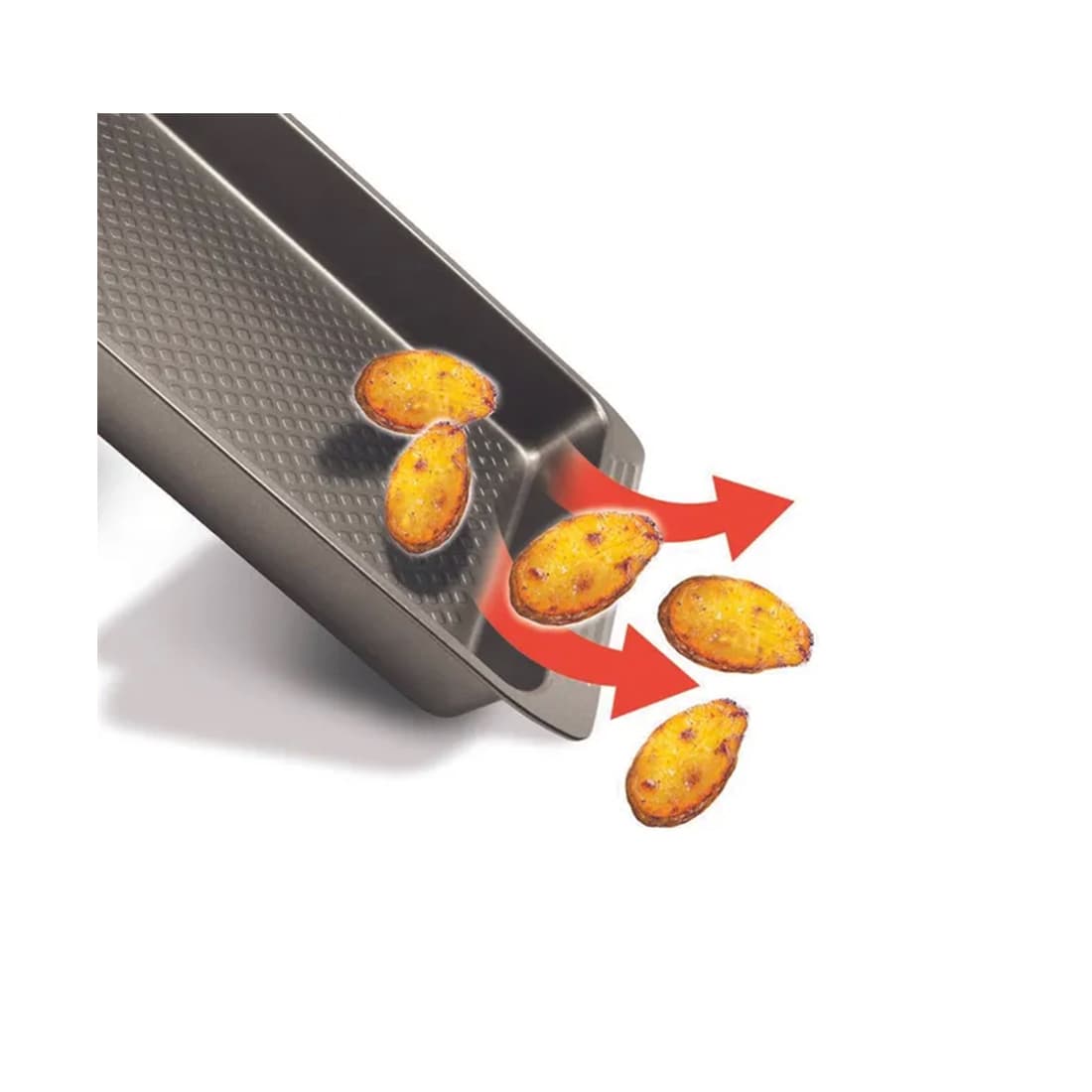 Форма для запекания, Tefal, Easy Grip J1627314, 24х35см, Углеродная сталь, Серый металлический